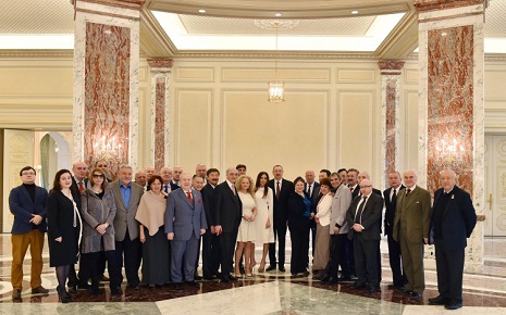 President Aliyev, his spouse met with group of prominent culture and art figures - PHOTOS